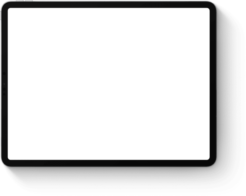 Computer tablet in landscape orientation.